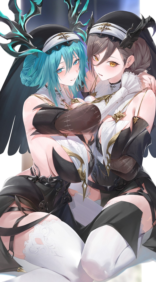 This is a pixiv picture whose title is Lady Nifle & Lynn.