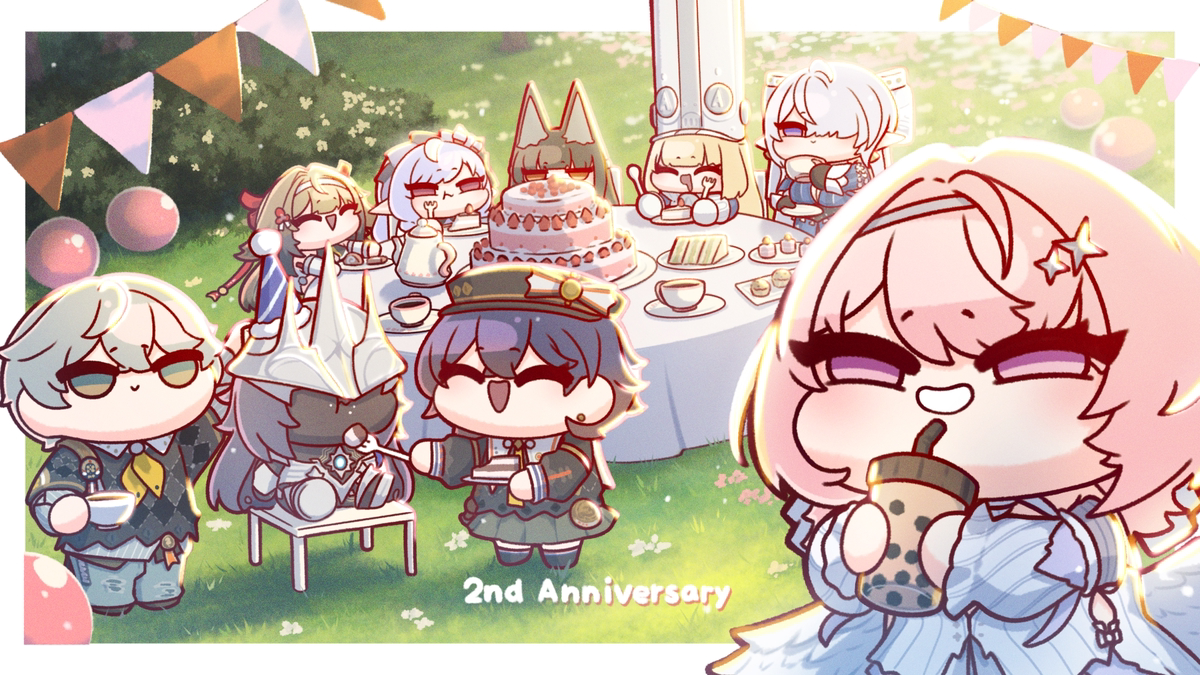 This is a pixiv picture whose title is ZZZ 2nd Anniversary~🍰.
