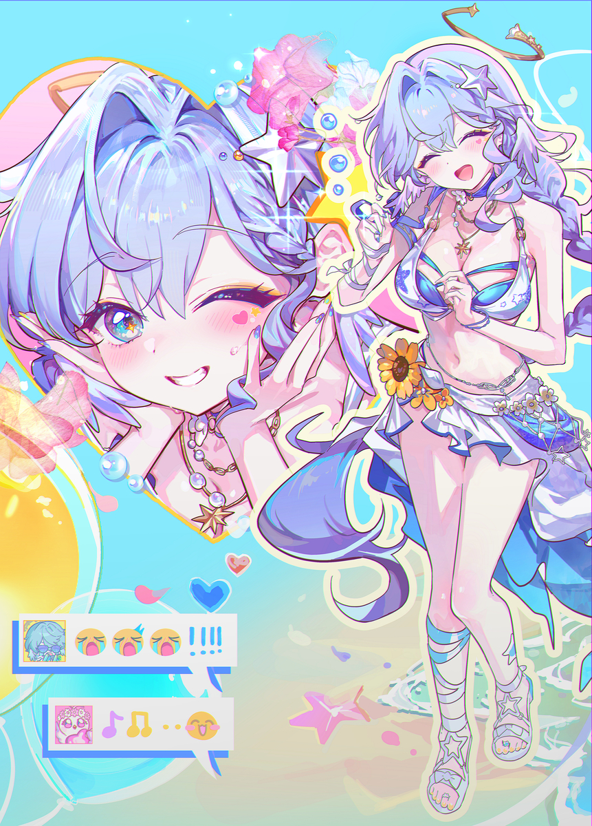 This is a pixiv picture whose title is 💙.