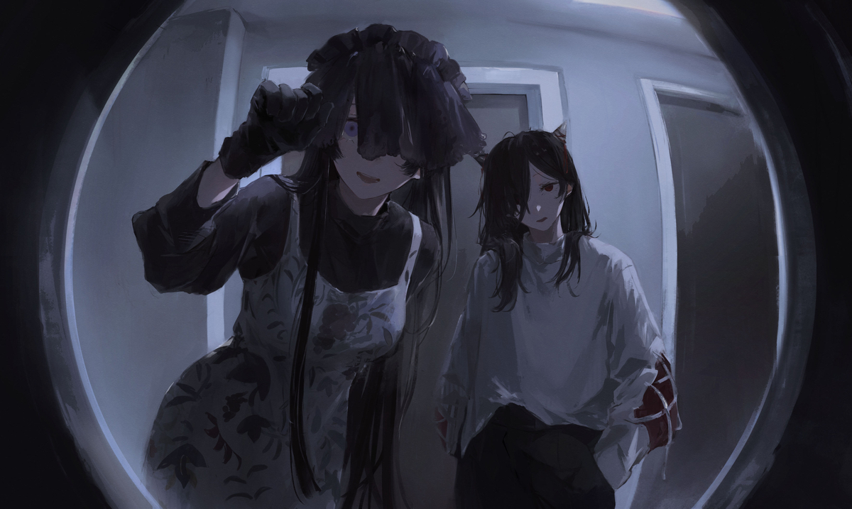 This is a pixiv picture whose title is 日狭美と残無.