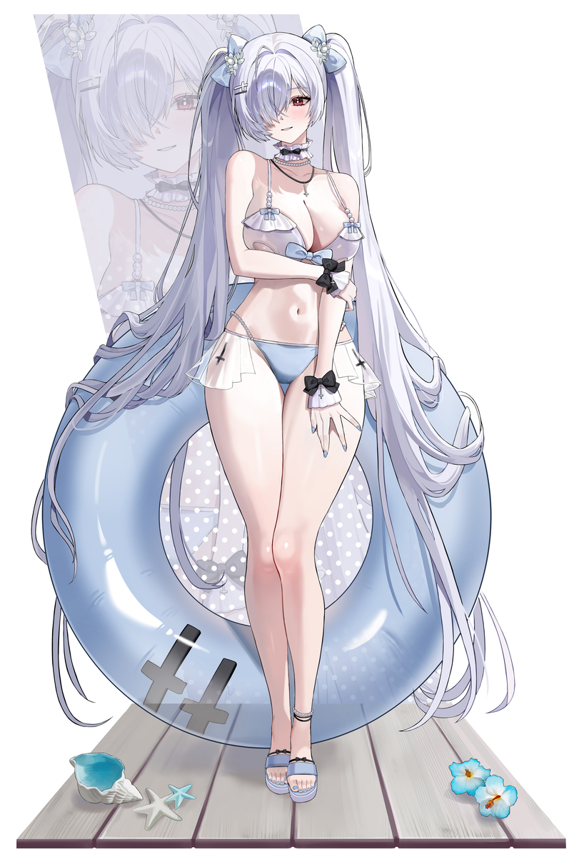 This is a pixiv picture whose title is 🤍水着 シンデレラ🤍.