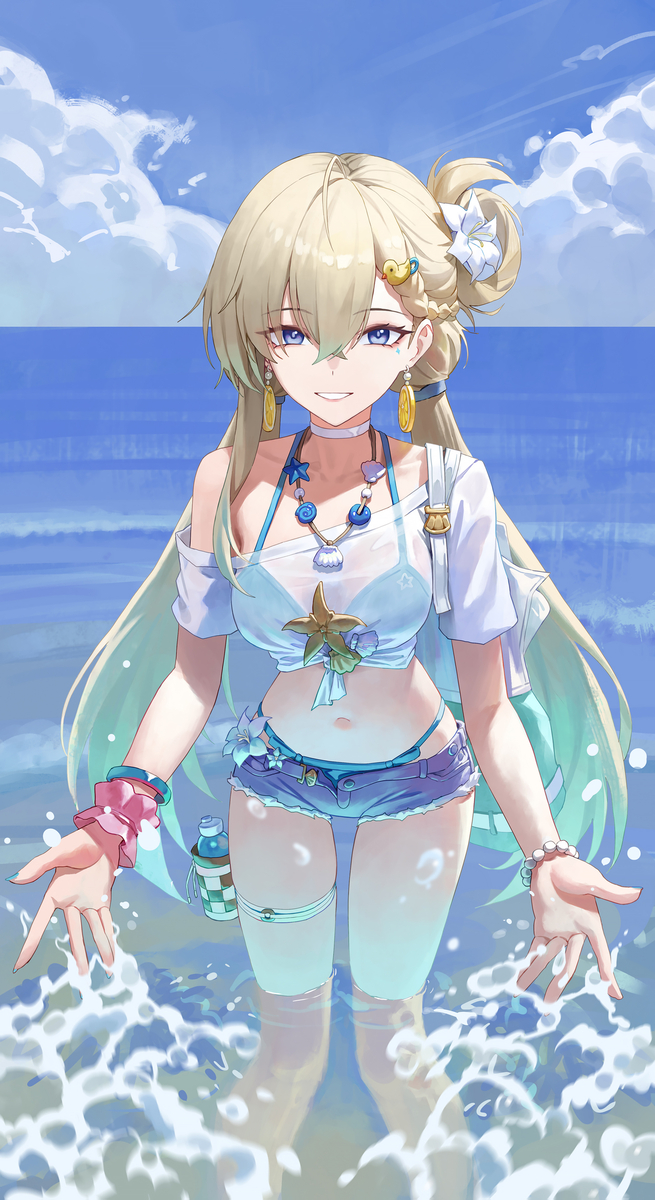 This is a pixiv picture whose title is Swimsuit Lynae.