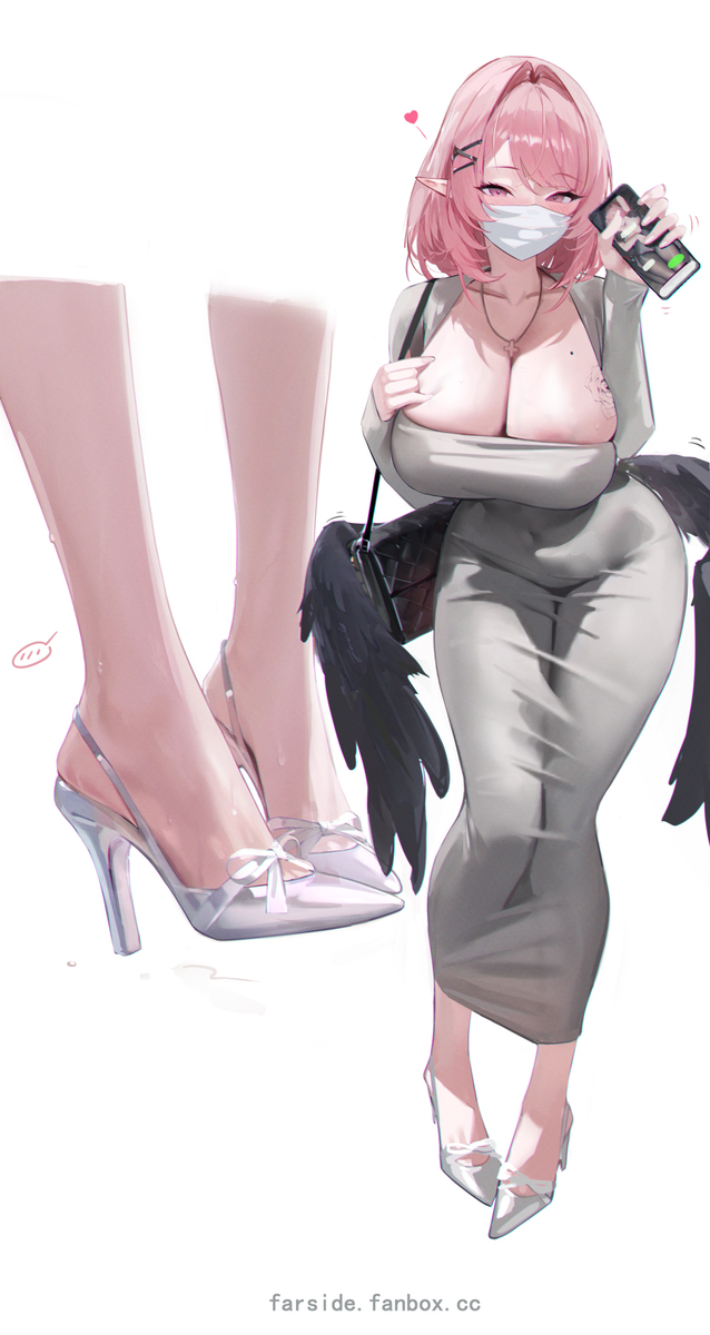 This is a pixiv picture whose title is DAY22- 六分街因为带了口罩所以完全不知道是谁的神秘女人.