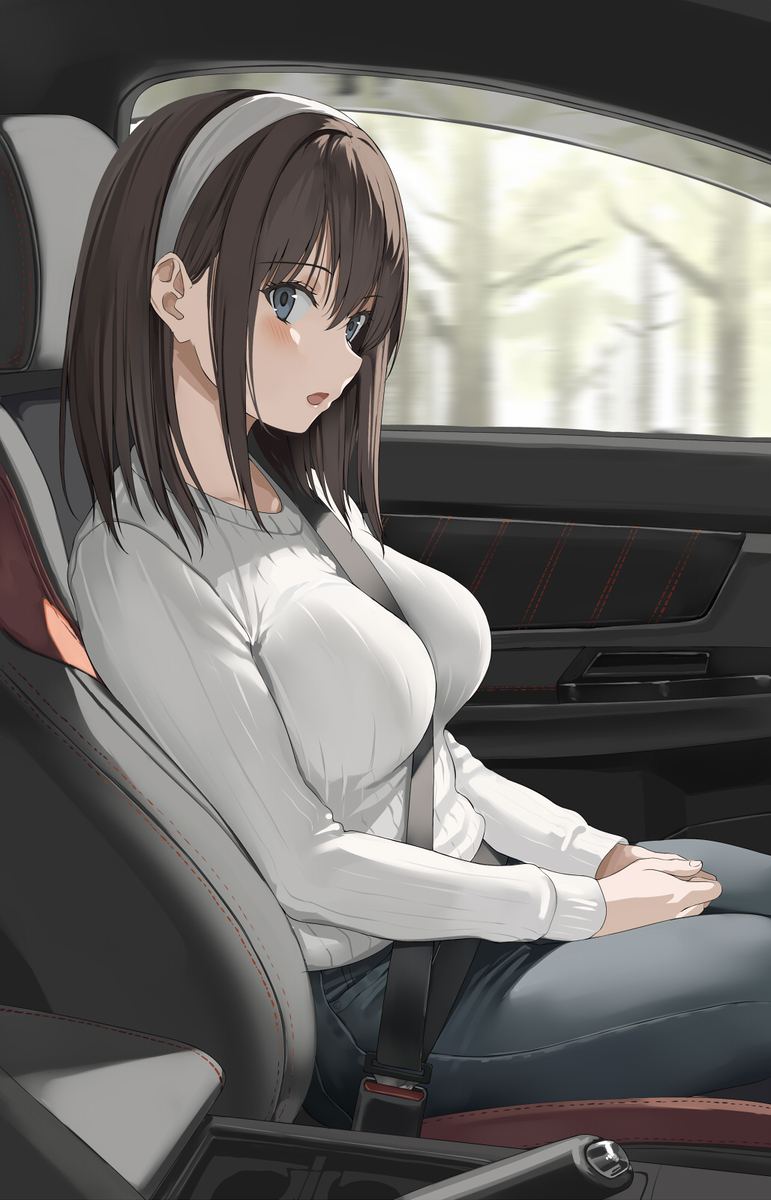 This is a pixiv picture whose title is よそ見運転しないの.