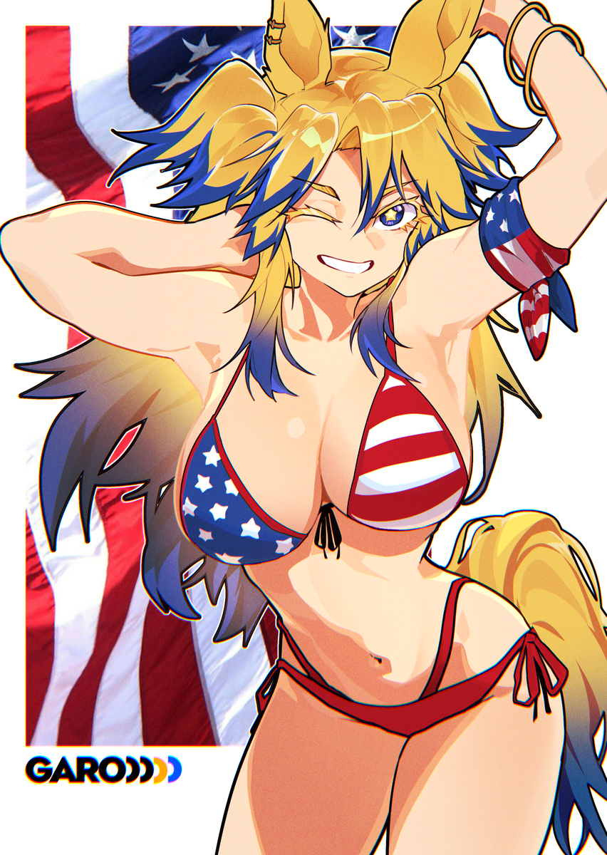 This is a pixiv picture whose title is 4th of July - Obey Your Master.