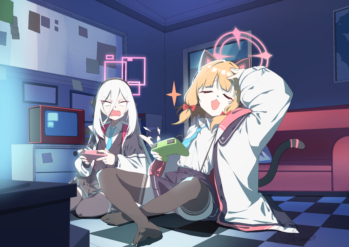 This is a pixiv picture whose title is ケイちゃんとモモイ(2).
