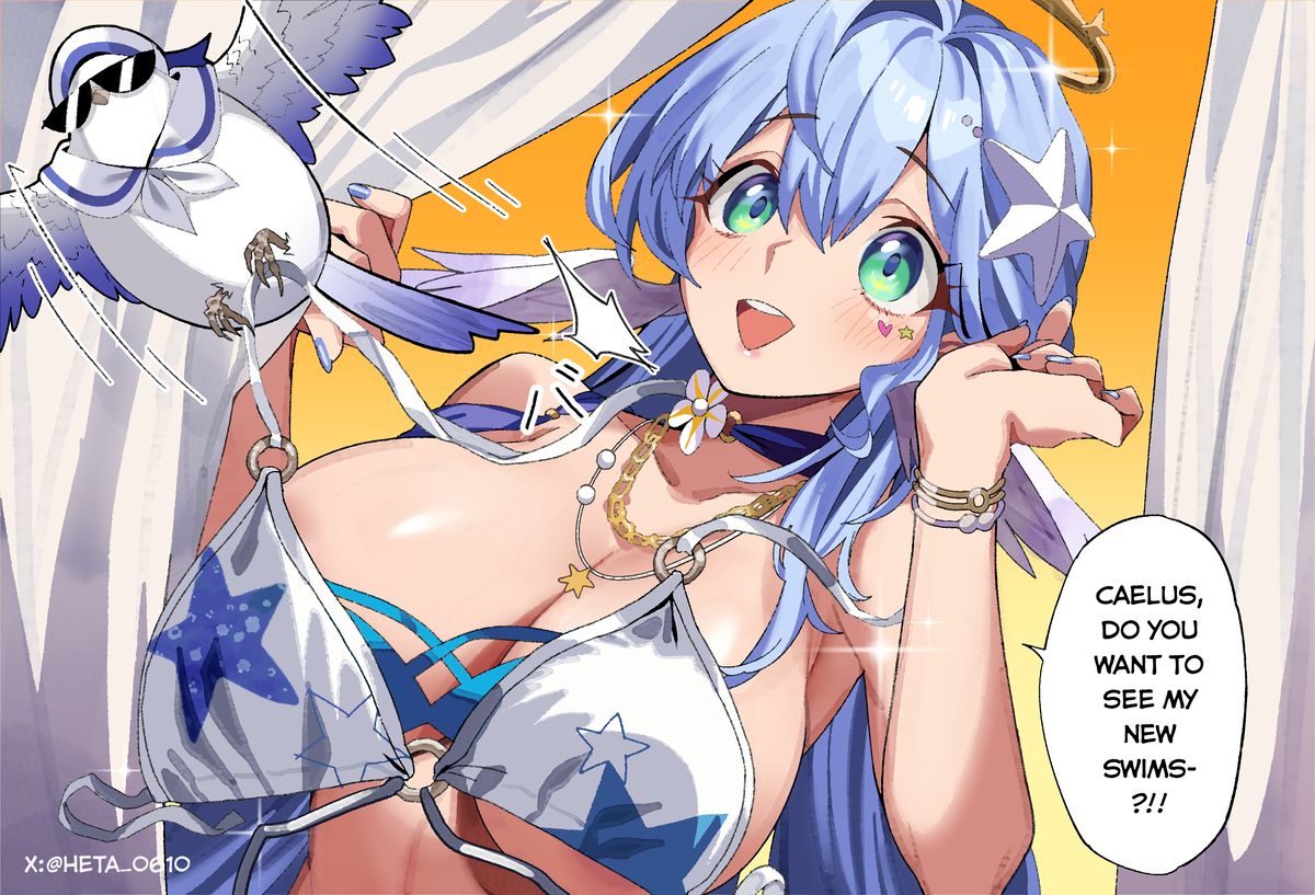 This is a pixiv picture whose title is "Robin`s new swimsuit...?.