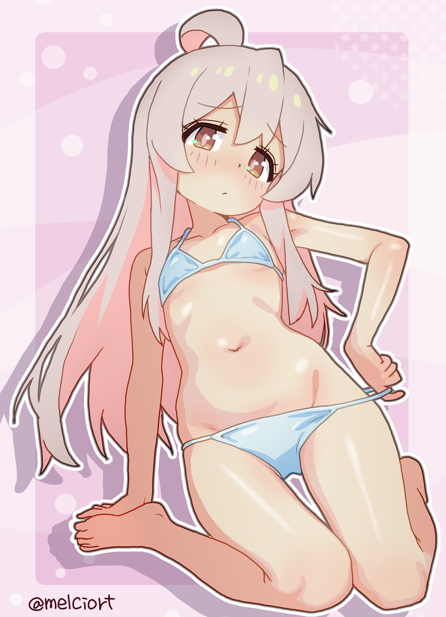 This is a pixiv picture whose title is ビキニ まひろん.