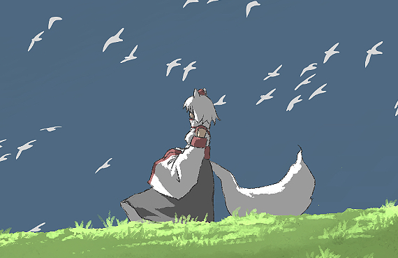 This is a pixiv picture whose title is 犬走椛.