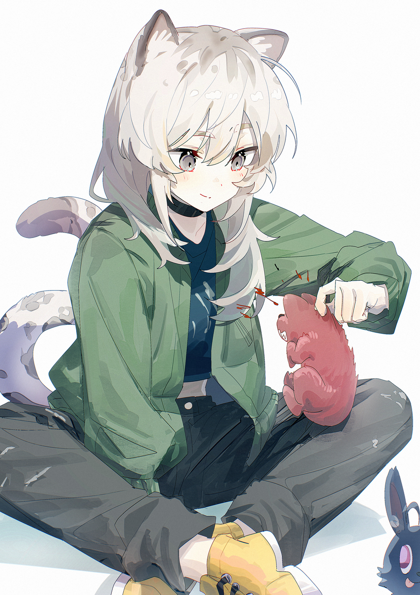 This is a pixiv picture whose title is 雪豹桃香.