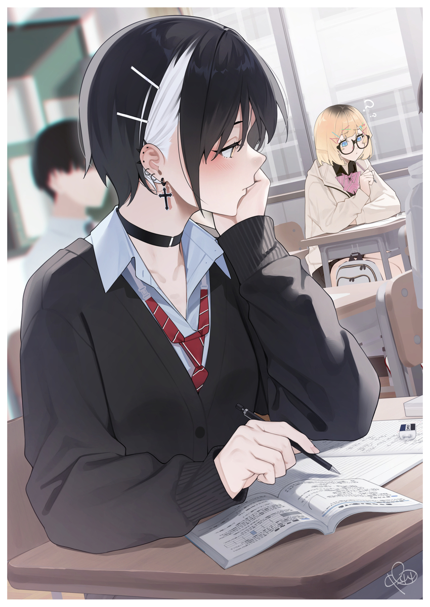 This is a pixiv picture whose title is 見慣れている顔のはずなのに.