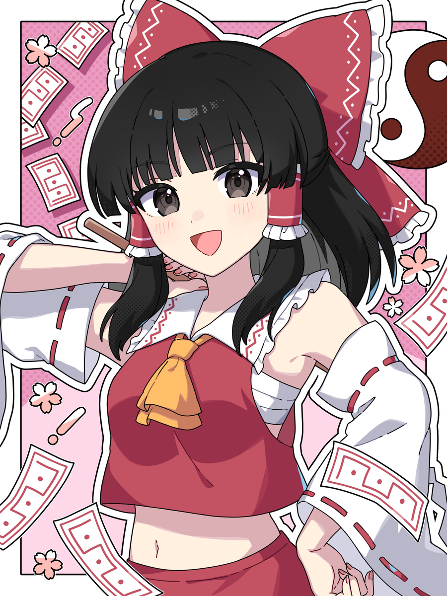 This is a pixiv picture whose title is 博麗霊夢.