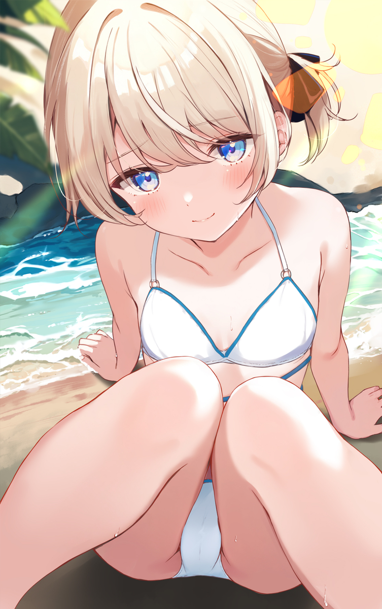 This is a pixiv picture whose title is 水際.