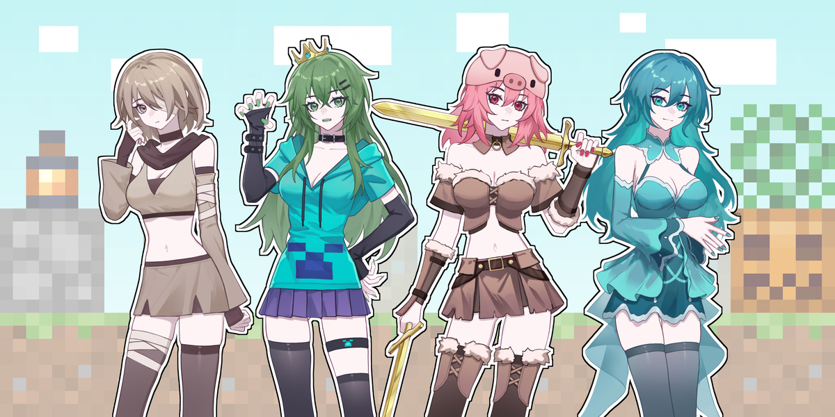 This is a pixiv picture whose title is 我的世界 僵尸.
