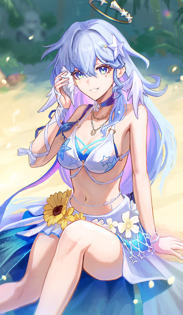 This is a pixiv picture whose title is 波の音.