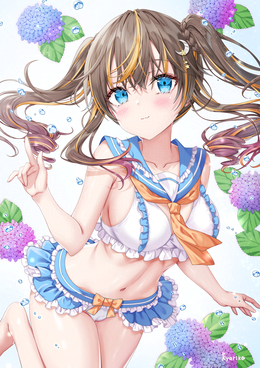 This is a pixiv picture whose title is 紫陽花.