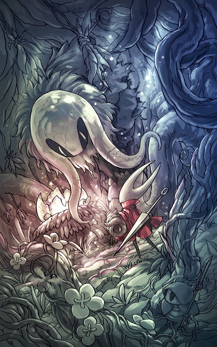 This is a pixiv picture whose title is 殻木の森.