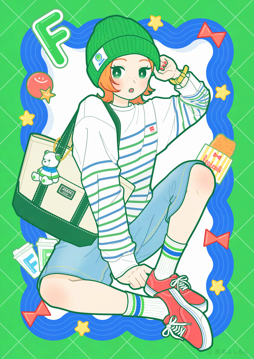 This is a pixiv picture whose title is ファミマ靴下コーデ.