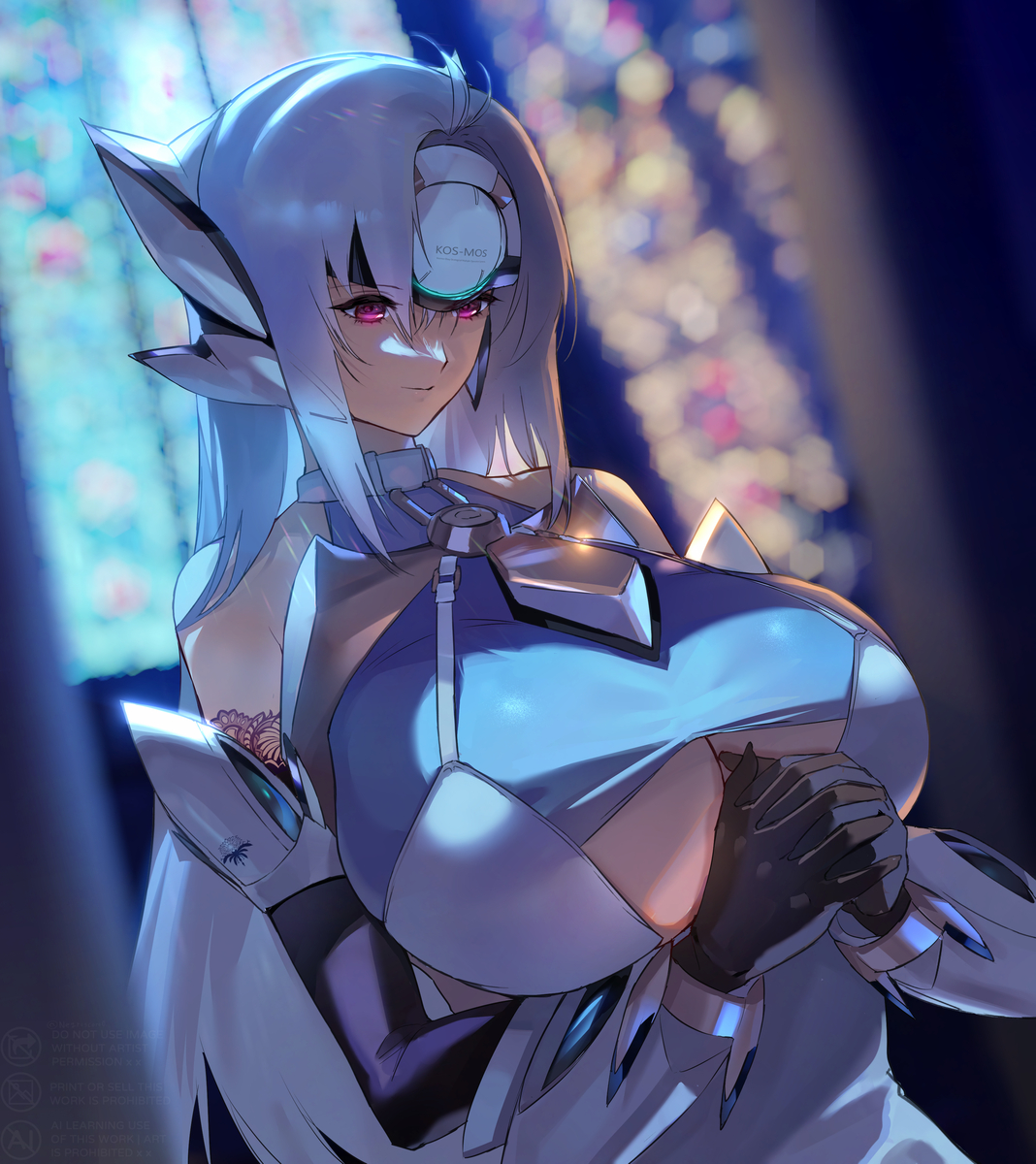 This is a pixiv picture whose title is 【Skeb】KOS-MOS.