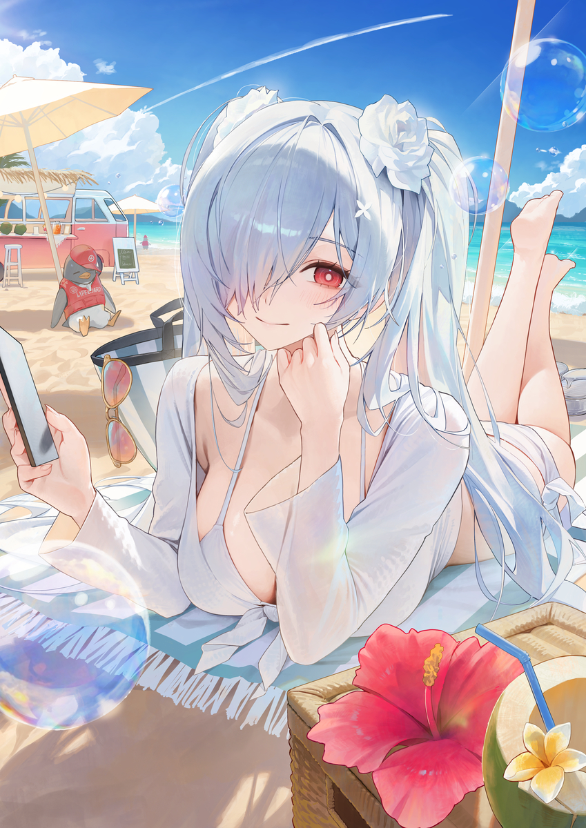 This is a pixiv picture whose title is Cinderella🩵👠.