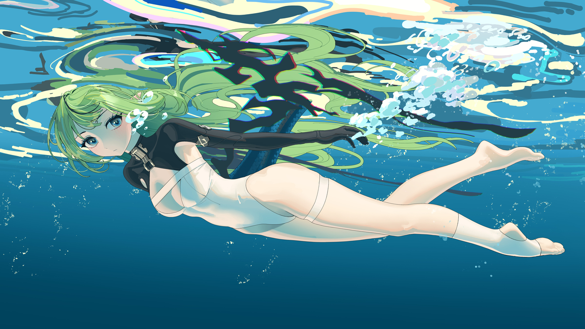 This is a pixiv picture whose title is Day-66 泳装小葱.