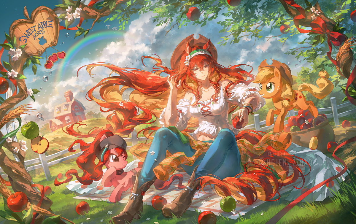 This is a pixiv picture whose title is Sweet Apple Acres.