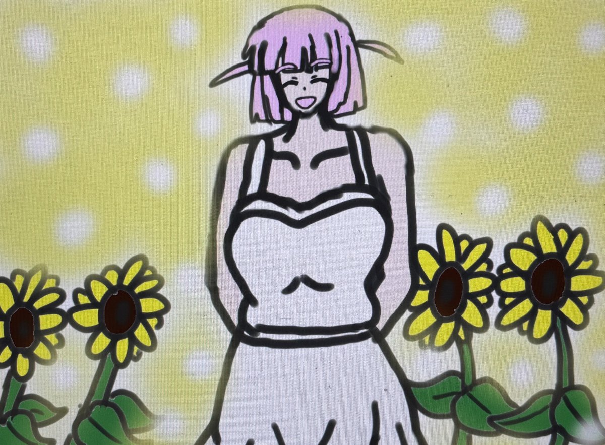 This is a pixiv picture whose title is ㊗️ひまわりの子・ふたりちゃん❤️🌻❤️.