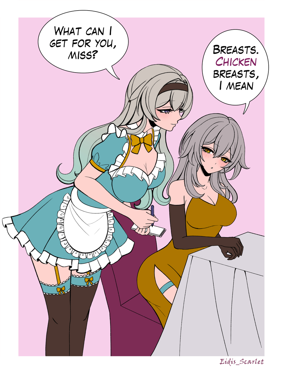 This is a pixiv picture whose title is Restaurant AU.