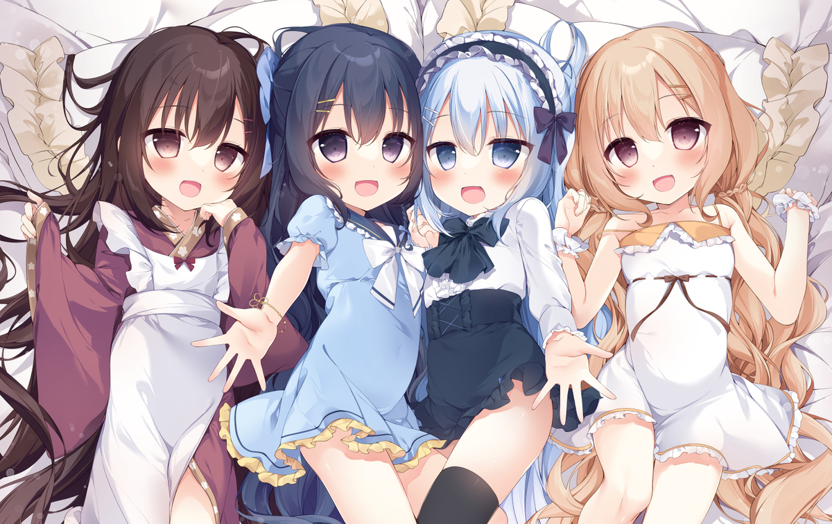 This is a pixiv picture whose title is 『いもおか4周年記念』イラスト🎉.