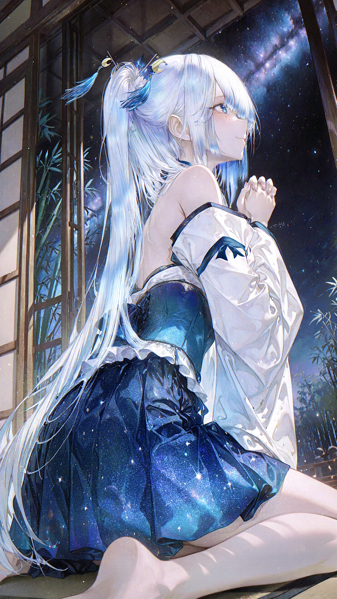 This is a pixiv picture whose title is 願い事.