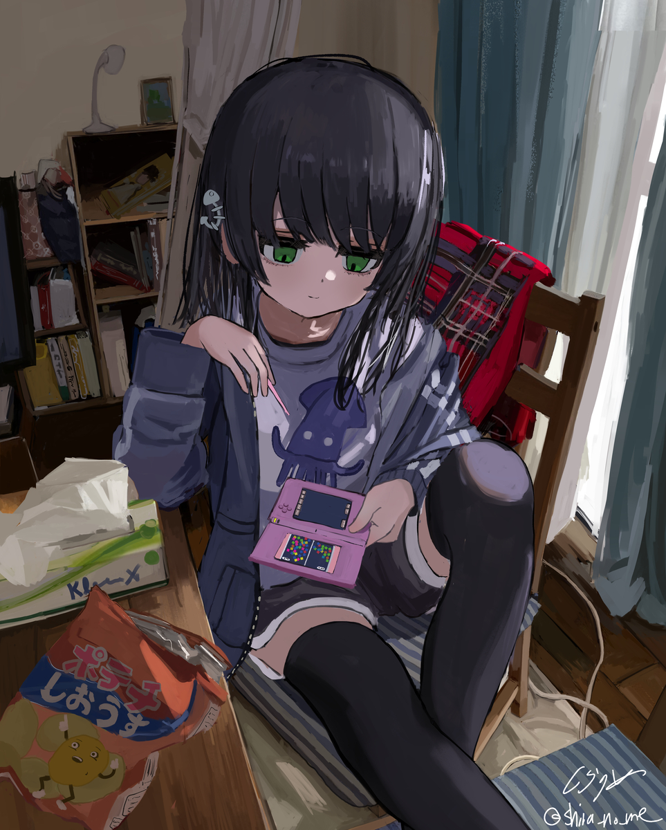 This is a pixiv picture whose title is ゲームの時間.