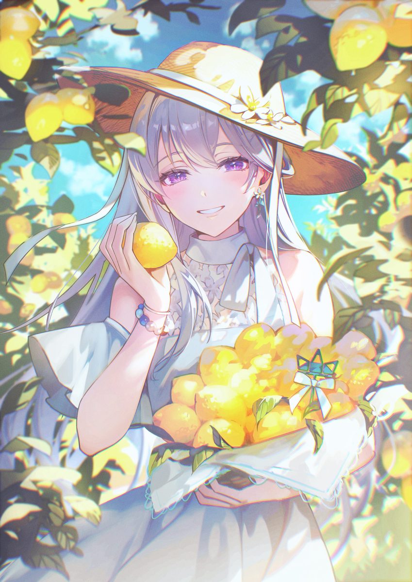 This is a pixiv picture whose title is 摘みたてをあなたに🍋.