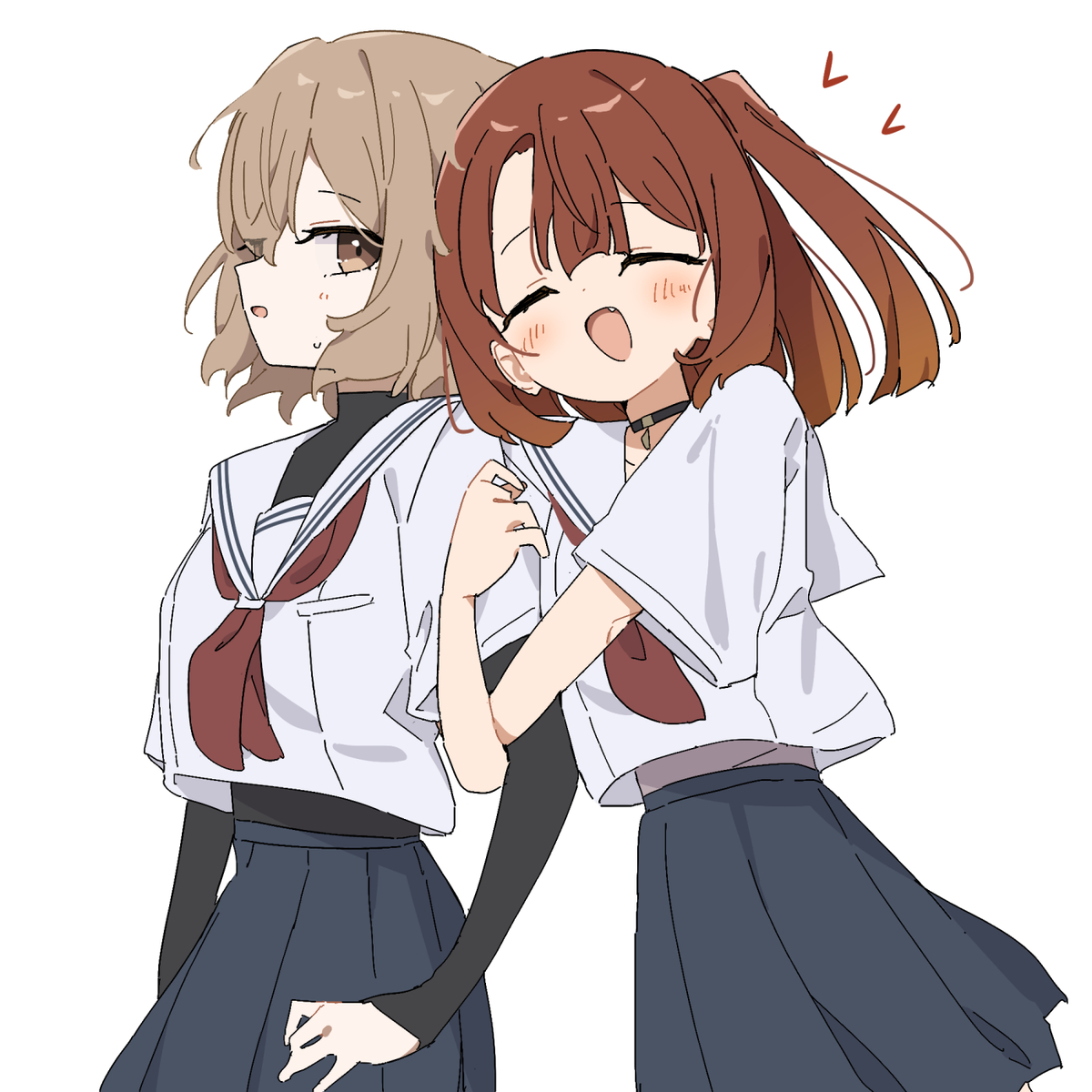 This is a pixiv picture whose title is 🐤🦊💕.