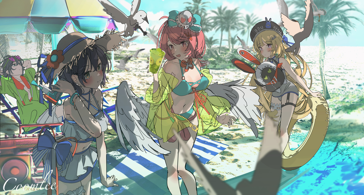 This is a pixiv picture whose title is zzz水着デザイン.