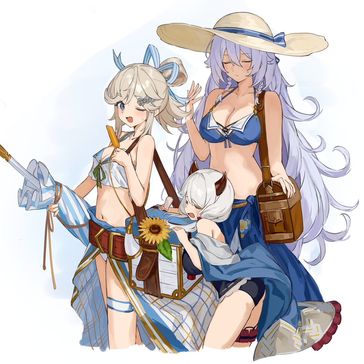 This is a pixiv picture whose title is 三姉妹.