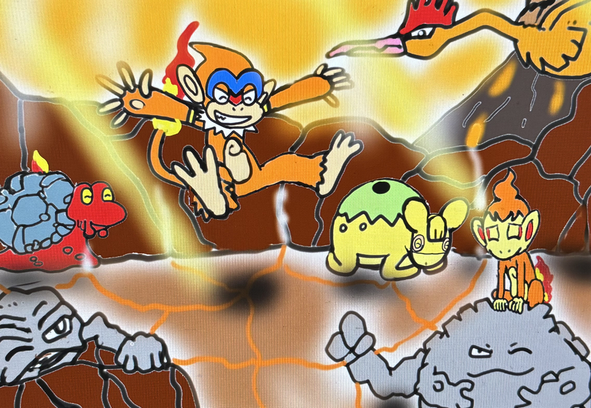 This is a pixiv picture whose title is 夏だ！火山だ！🔥🌋.