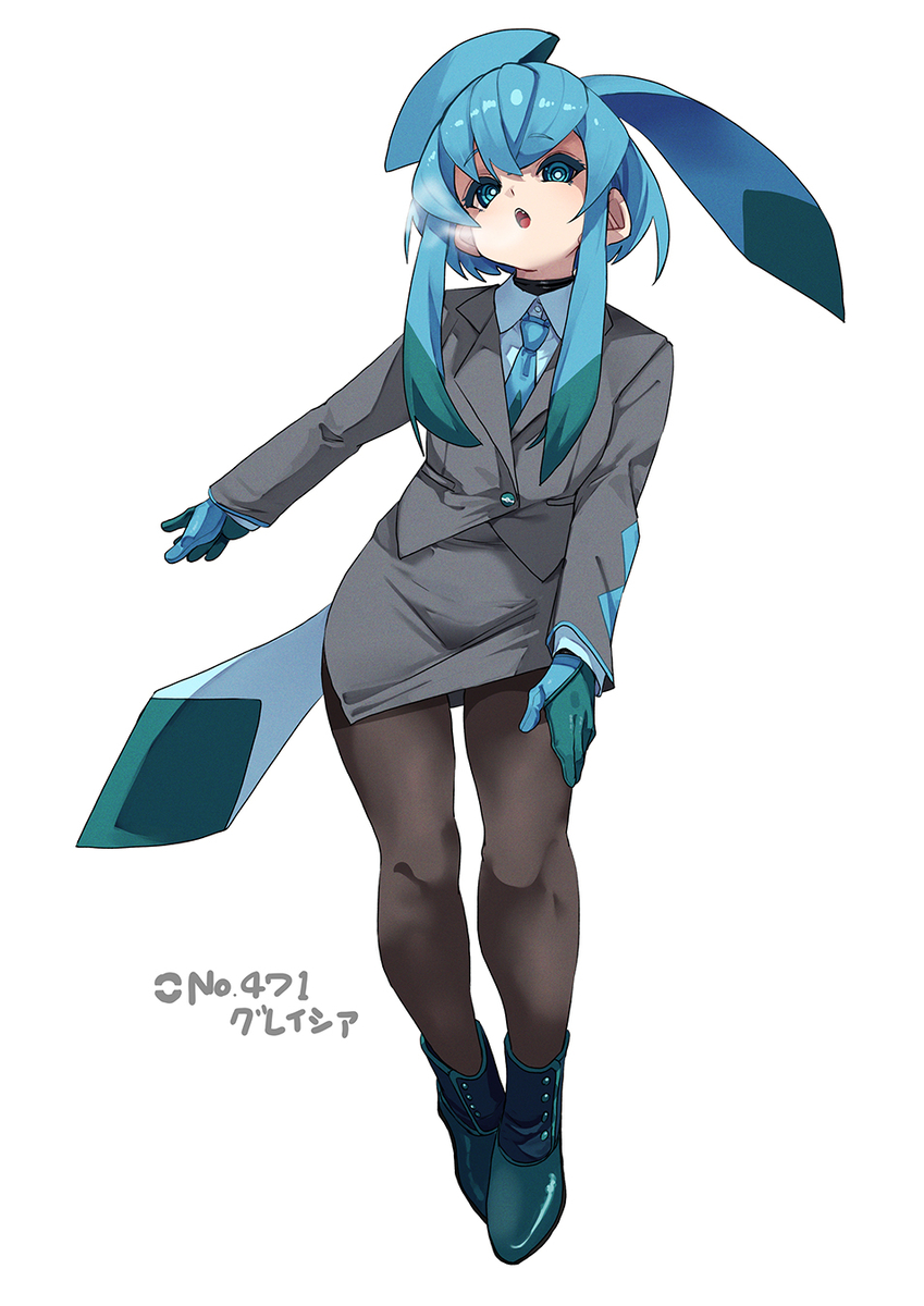 This is a pixiv picture whose title is ポケモン擬人化　グレイシア.