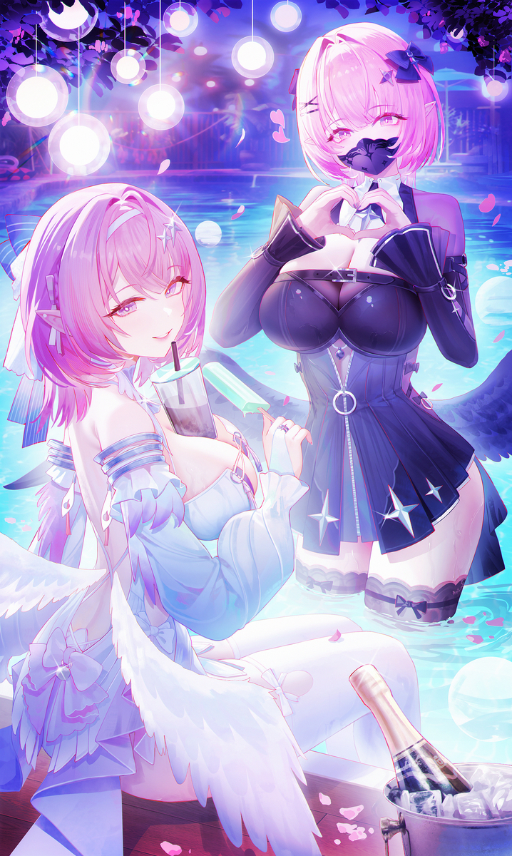 This is a pixiv picture whose title is 双倍快乐.
