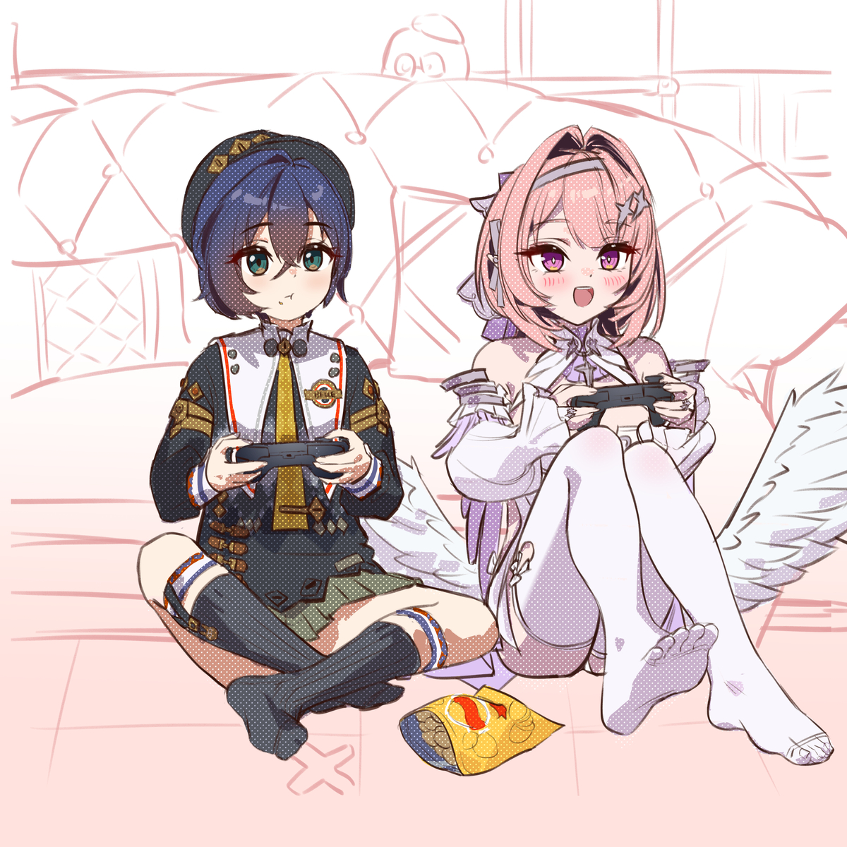 This is a pixiv picture whose title is Remielle and Belle.