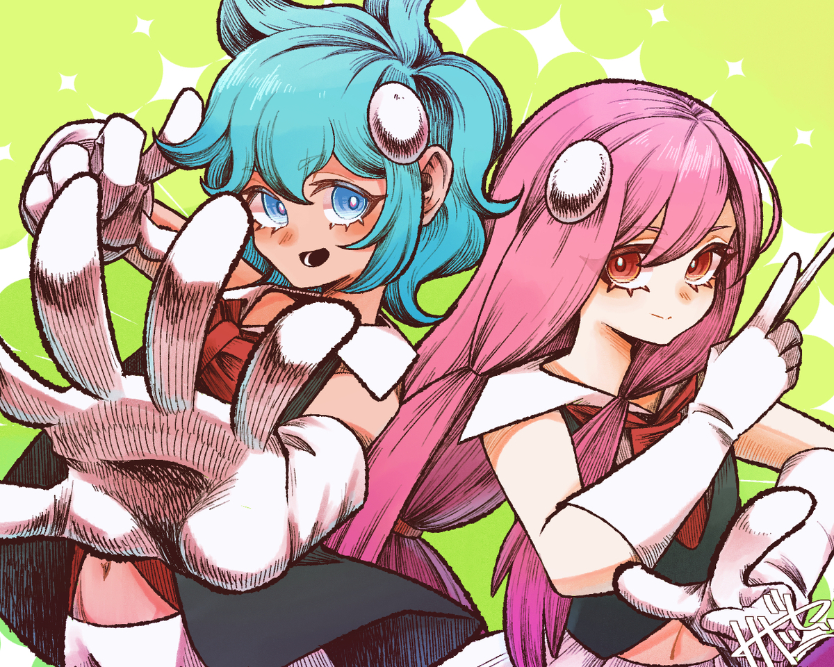 This is a pixiv picture whose title is ユウ＆ナーラ.