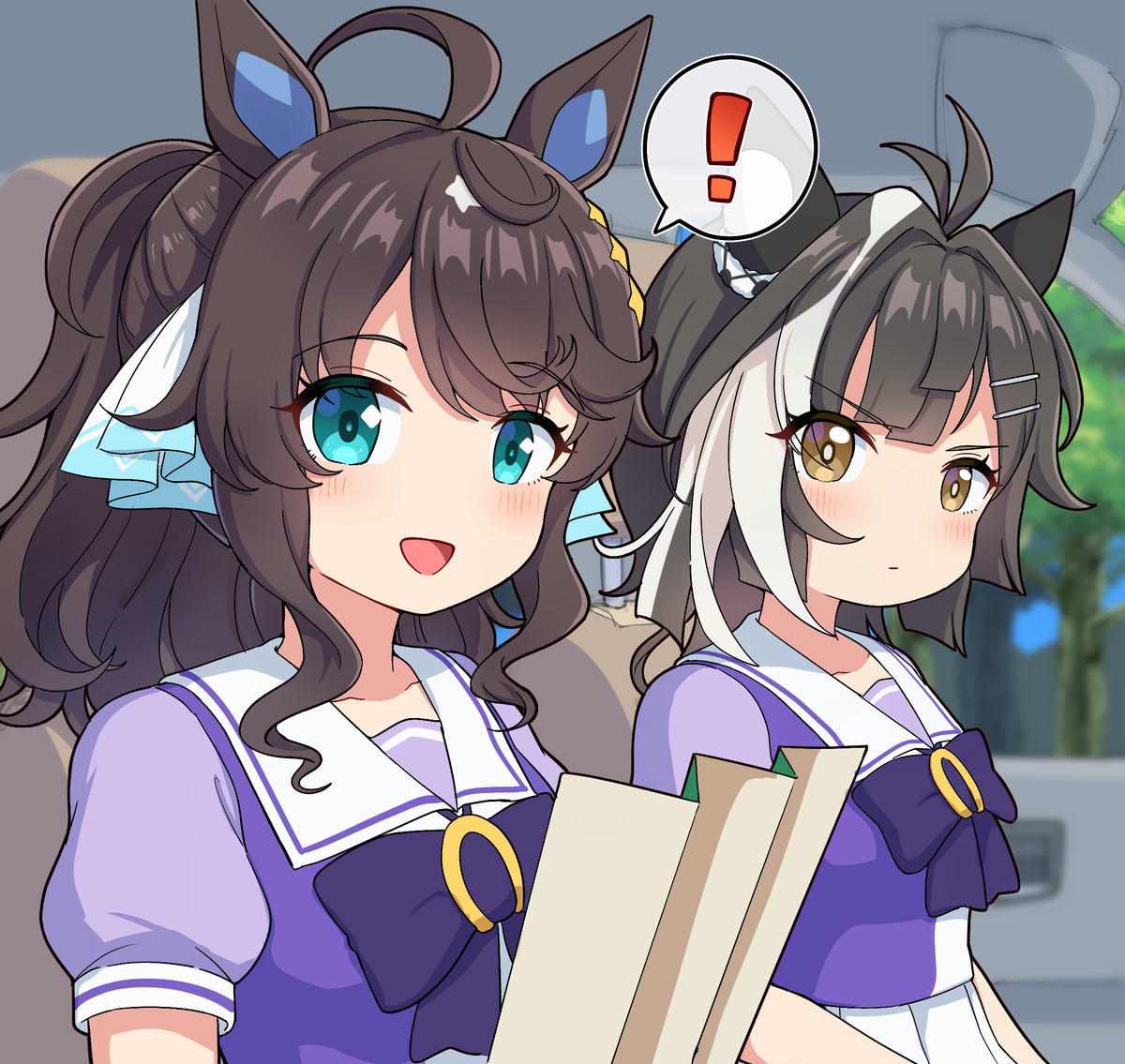 This is a pixiv picture whose title is (動画リンク必見)迂闊に車のドアを開けてしまったクマ.