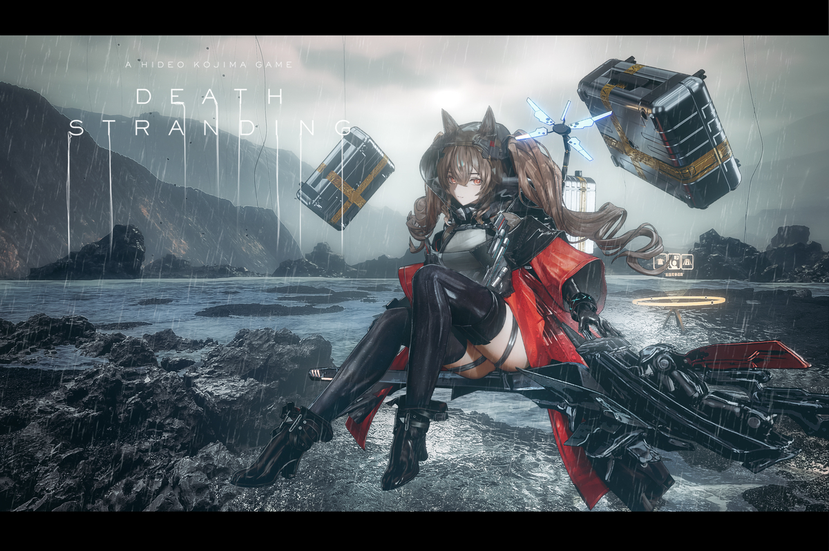 This is a pixiv picture whose title is 【明日方舟终末地×死亡搁浅】洁尔佩塔.