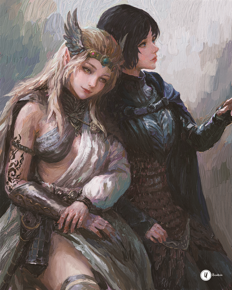 This is a pixiv picture whose title is Arisen & Pawn.