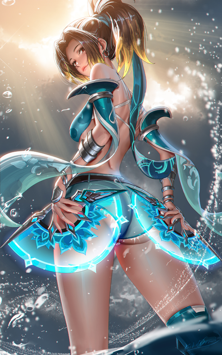 This is a pixiv picture whose title is Anran swimsuit.