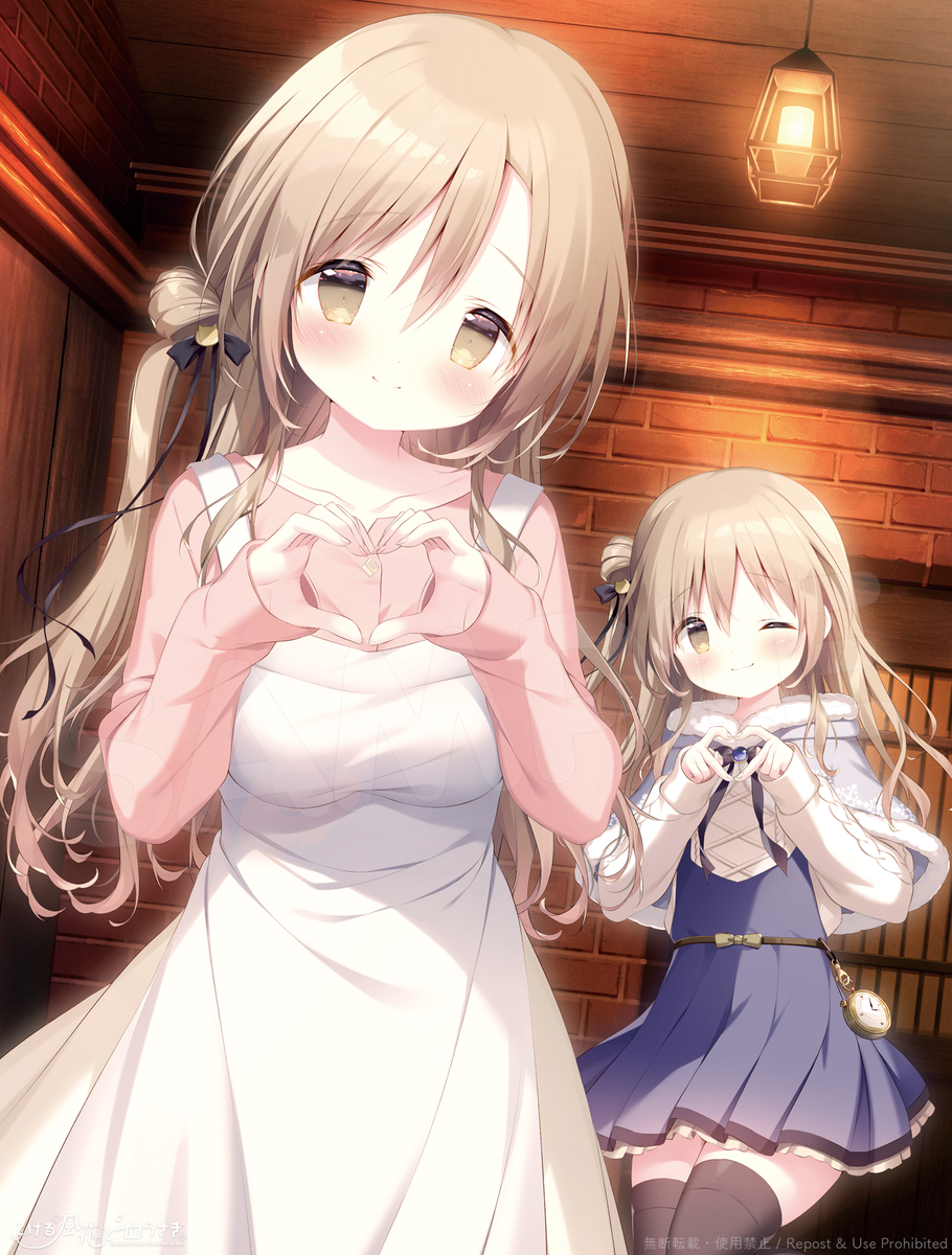 This is a pixiv picture whose title is 秋穂＆春香🐱🫶🏻.