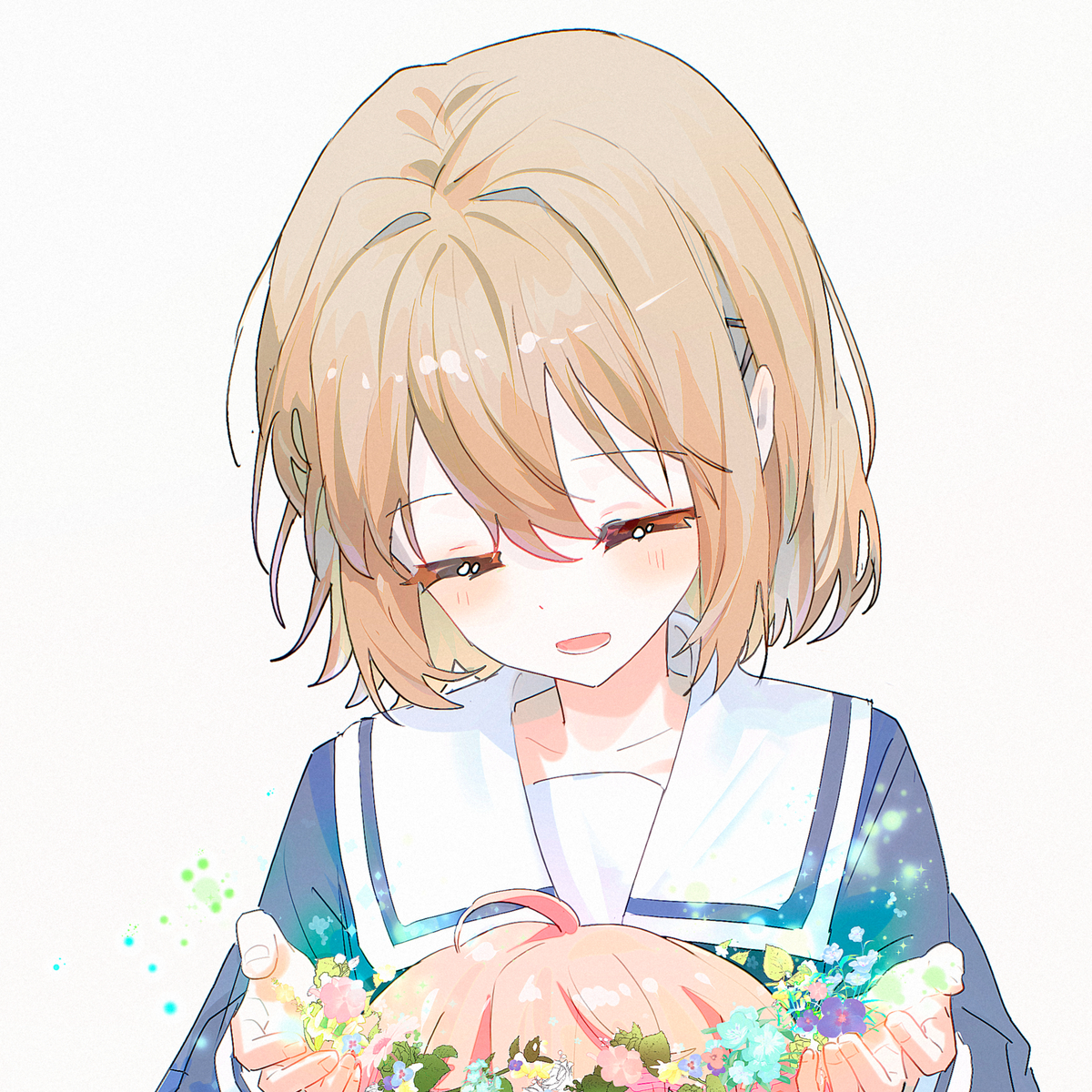 This is a pixiv picture whose title is 癒す～.