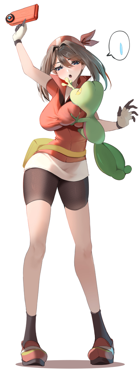 This is a pixiv picture whose title is ハルカと好奇心旺盛なキモリ.