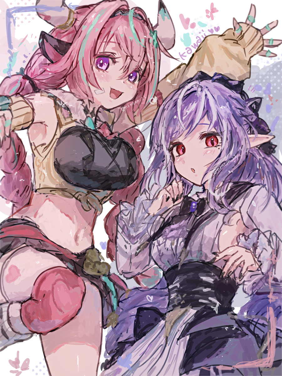 This is a pixiv picture whose title is 推しと推し.