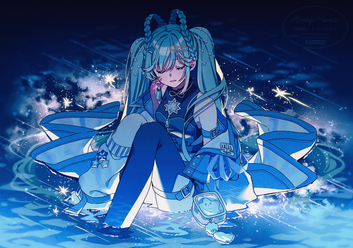 This is a pixiv picture whose title is 君の星河よ.