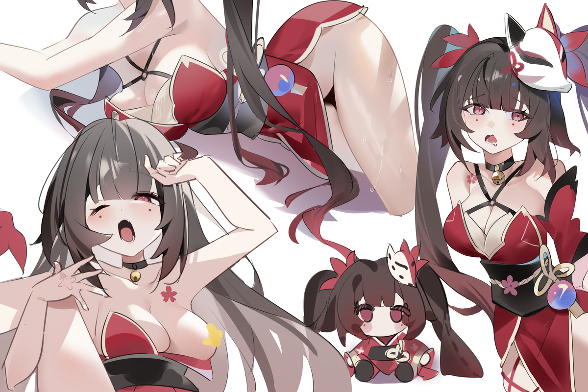 This is a pixiv picture whose title is 2026.7.4花火练习.